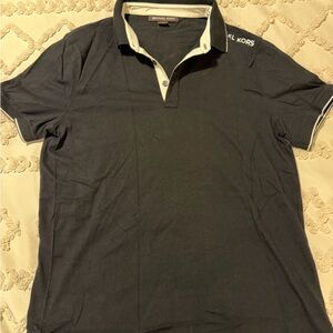 Michael Kors Black Polo with White Details